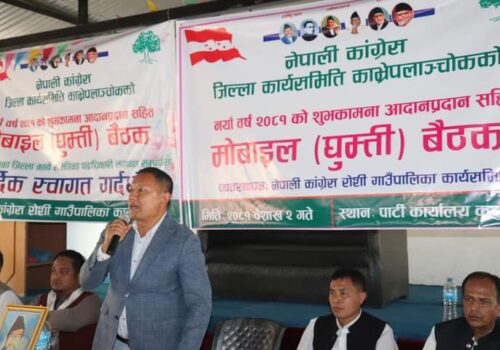 नेपाली कांग्रेस जिल्ला कार्यसमितिले प्रत्येक स्थानीय तहमा घुम्ती (मोबाइल) बैठक सञ्चालन गर्ने
