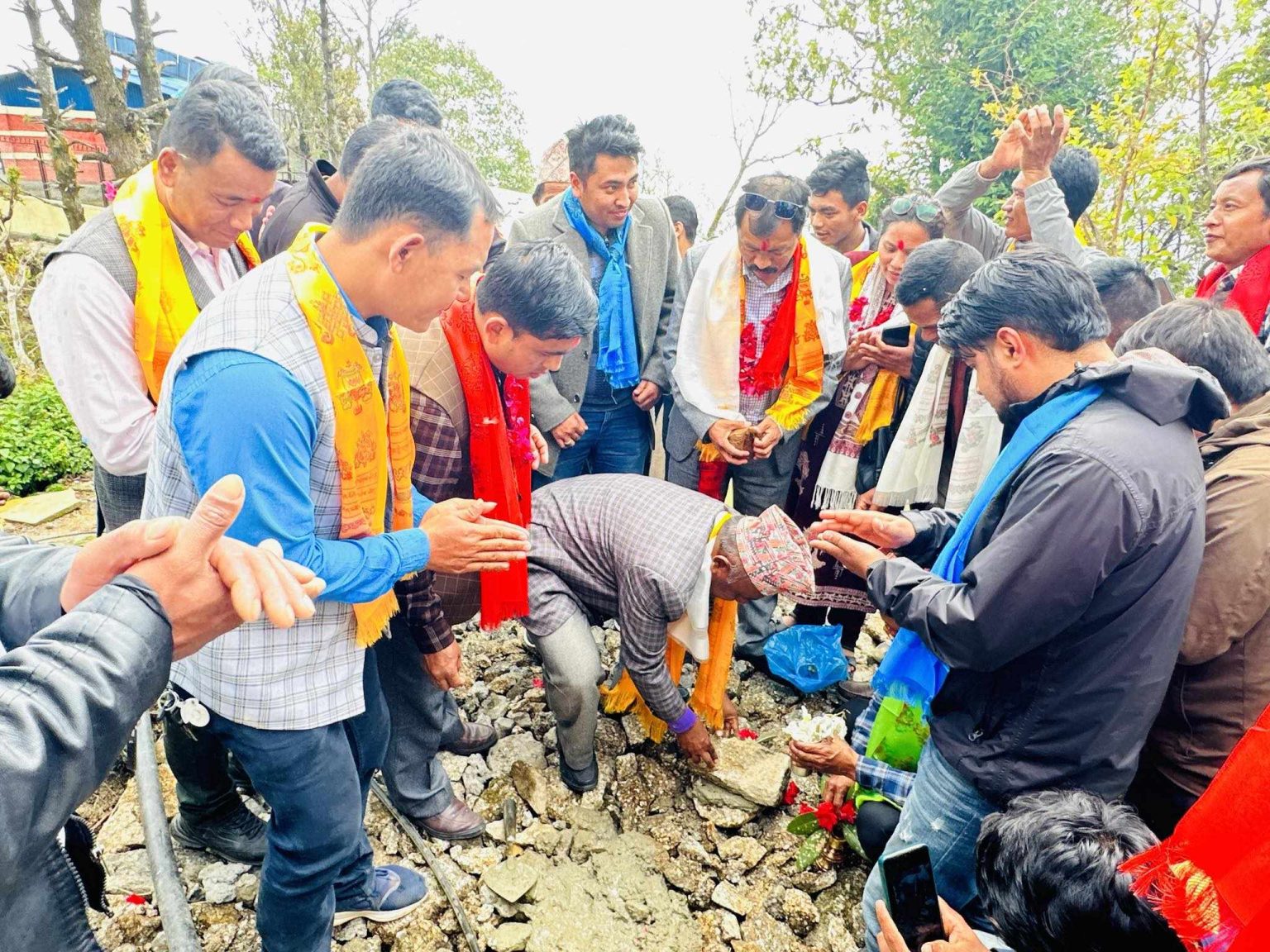 खानीखोला गाउँपालिकामा बृहत खानेपानी आयोजनाको शिलान्यास