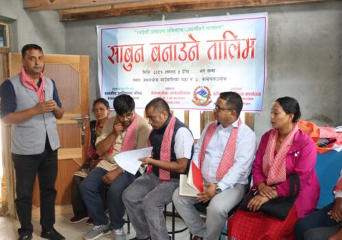 बेथानचोकमा साबुन बनाउने तालिम सुरु