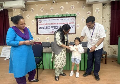 बनेपा नगरपालिकाले आमाबुवाविहीन बालबालिकाको संरक्षण कार्यक्रम अन्तर्गत सामाजिक सुरक्षा भत्ता वितरण