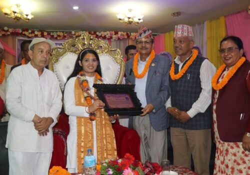 देवी प्रतिभालाई पनाैतीमा भव्य स्वागत