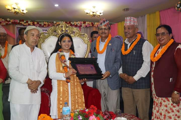 देवी प्रतिभालाई पनाैतीमा भव्य स्वागत