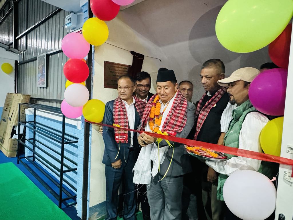 मुख्यमन्त्रीद्वारा काभ्रे क्याम्पसमा निर्मित स्पोर्ट्स हल उद्घाटन